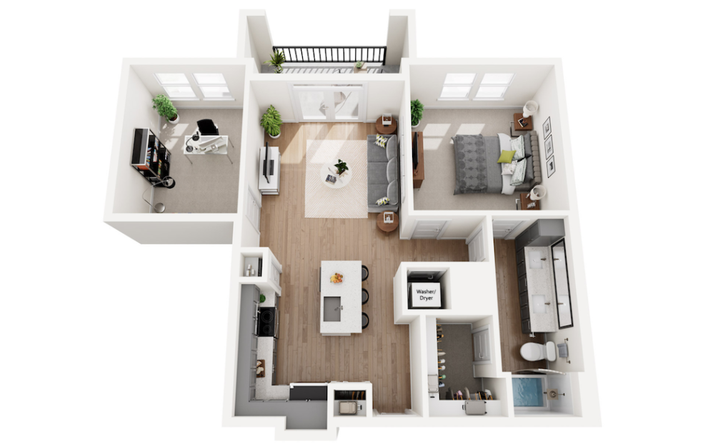 A8 - 1 bedroom floorplan layout with 1 bathroom and 916 square feet A8 - 1 bedroom floorplan layout with 1 bathroom and 916 square feet