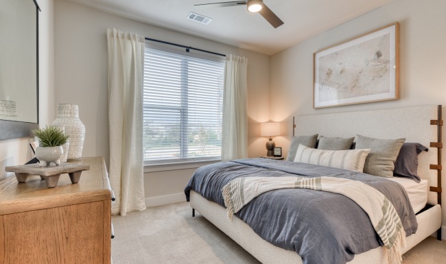 bedroom with view outside